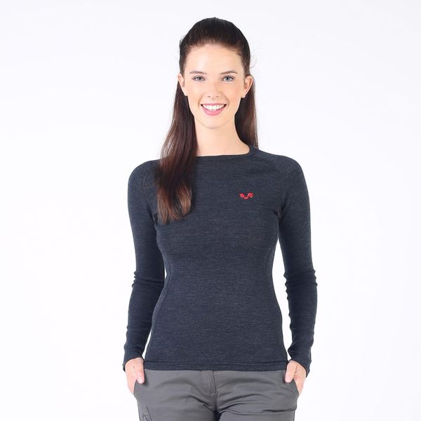 Alize - damska koszulka termoaktywna 100% merino (195 g/m²) L, Antrasit. Szare bielizna termoaktywna damska WOOLONA, l, bez wzorów, z materiału. Za 297.00 zł.