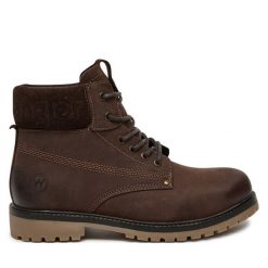 Trapery Wrangler. Brązowe buty zimowe męskie Wrangler, bez zapięcia. Za 479.99 zł.