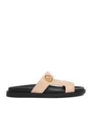 Beverly Hills Polo Club Klapki EO-WI16-SERDINIA-04 Beżowy. Brązowe klapki damskie Beverly Hills Polo Club, bez wzorów, ze skóry, bez obcasa. Za 329.99 zł.