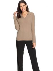 WITT WEIDEN Wełniany sweter w kolorze beżowym rozmiar: 42. Brązowe swetry klasyczne damskie WITT WEIDEN, z wełny, bez kołnierzyka. Za 113.63 zł.