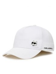 KARL LAGERFELD Czapka z daszkiem Z31196 Biały. Białe czapki dziecięce Karl Lagerfeld, bez wzorów, z bawełny. Za 189.99 zł.