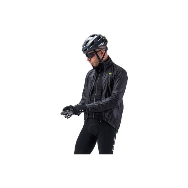 Kurtka rowerowa męska Alé Cycling Klimatik Guscio Light Pack. Czarne kurtki męskie ALÉ CYCLING, m, bez wzorów, sportowe, bez kaptura. Za 384.00 zł.
