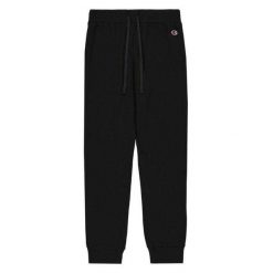 Spodnie Do Joggingu Damskie Prążkowane Ściągacze. Czarne spodnie materiałowe damskie CHAMPION, bez wzorów, z bawełny. Za 229.99 zł.