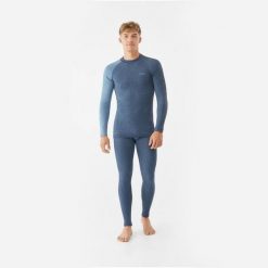 Bielizna męska VIKING Mounti Man Set Merino. Niebieskia bielizna termoaktywna męska VIKING, m, bez wzorów, z materiału. Za 299.99 zł.
