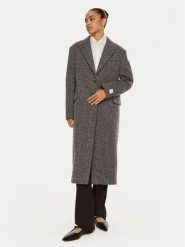 Calvin Klein Płaszcz wełniany Herringbone Single K20K207710 Szary Regular Fit. Szare płaszcze damskie CALVIN KLEIN, na zimę, bez wzorów, z wełny. Za 2,249.00 zł.