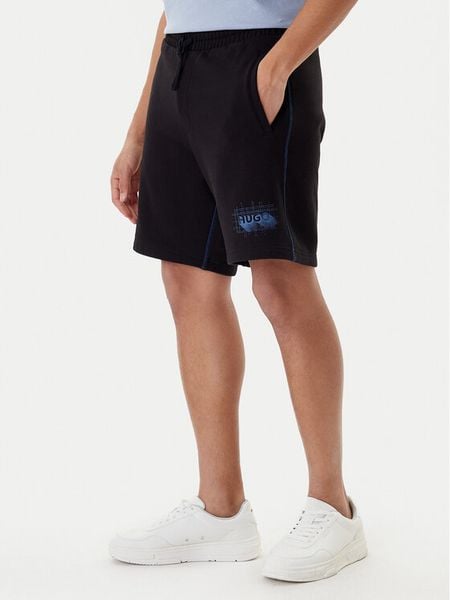 HUGO Szorty sportowe Nothali 50553499 Czarny Regular Fit. Czarne szorty męskie Hugo, m, z bawełny. Za 449.99 zł.