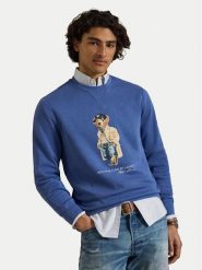 Polo Ralph Lauren Bluza 710B27073001 Niebieski Regular Fit. Niebieskie bluzy bez kaptura męskie Polo Ralph Lauren, m, z bawełny. Za 1,199.00 zł.