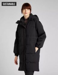 LEE LONG PUFFER DAMSKA KURTKA ZIMOWA BLACK L56IXW01 112140309. Czarne kurtki damskie Lee, na zimę, l, bez wzorów, z poliamidu, bez kaptura. W wyprzedaży za 279.99 zł.