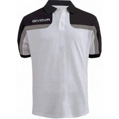 Givova Koszulka Polo Spring Biało-Czarna. Białe koszulki polo męskie Givova, xs, bez ramiączek, do piłki nożnej. Za 19.99 zł.