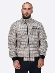 Kurtka Lonsdale Classic Check. Brązowe kurtki męskie Lonsdale, m, bez wzorów, z bawełny, bez kaptura. Za 465.00 zł.