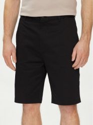 Calvin Klein Szorty materiałowe Sateen K10K112831 Czarny Regular Fit. Czarne szorty męskie CALVIN KLEIN, bez wzorów, z bawełny. Za 259.99 zł.