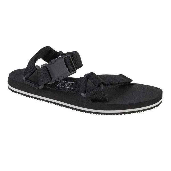 Sandały Męskie Tahoe Refresh. Czarne sandały męskie Levi's, z gumy, z otwartym noskiem, bez zapięcia. Za 262.99 zł.