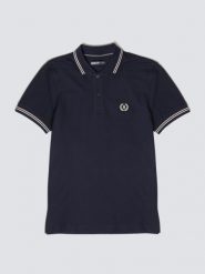Koszulka męska polo granatowa Poller 403. Niebieskie koszulki polo męskie Big Star, l, z aplikacjami, z dzianiny, bez ramiączek. Za 159.99 zł.