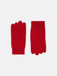 Perfect Cashmere Kaszmirowe rękawiczki "Yann" w kolorze czerwonym rozmiar: onesize. Czerwone rękawiczki damskie Perfect Cashmere, bez wzorów, z kaszmiru. Za 130.99 zł.