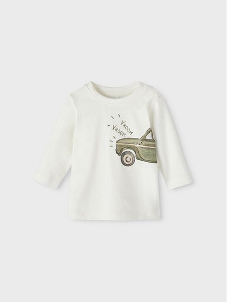 NAME IT Bluzka 13219474 Biały Regular Fit. Białe t-shirty chłopięce Name it, bez wzorów, z bawełny, bez ramiączek. Za 49.99 zł.