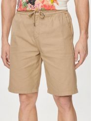 Guess Szorty materiałowe Mick M4GD02 WFBXA Khaki Regular Fit. Brązowe szorty męskie Guess, z bawełny, bez kołnierzyka. Za 299.99 zł.