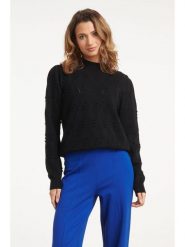 Smashed Lemon Sweter w kolorze czarnym rozmiar: S. Czarne golfy damskie Smashed Lemon, s, z aplikacjami, bez ramiączek. Za 126.99 zł.