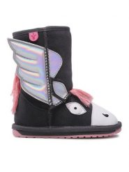 EMU Australia Śniegowce Pegasus K12757 Szary. Szare kozaki dziewczęce Emu Australia, bez wzorów, ze skóry, bez obcasa. Za 429.00 zł.
