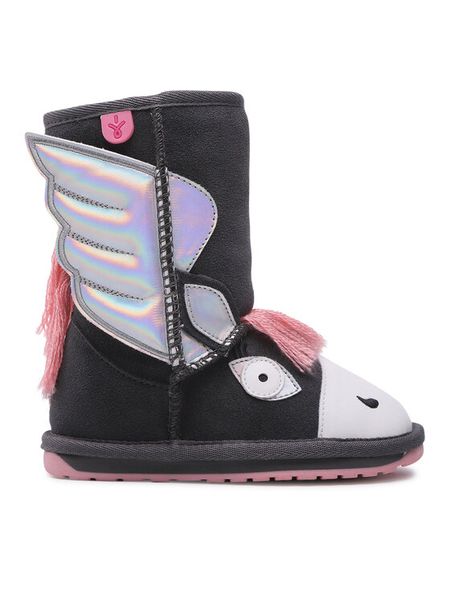 EMU Australia Śniegowce Pegasus K12757 Szary. Szare kozaki dziewczęce Emu Australia, ze skóry. Za 359.99 zł.