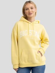 BIG STAR Bluza w kolorze żółtym rozmiar: S. Żółte bluzy z kapturem damskie Big Star, s. Za 105.38 zł.