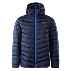 Męska Kurtka Michos. Niebieskie kurtki męskie Hi-tec, m, bez wzorów, z materiału, z kapturem. Za 338.99 zł.