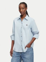 KARL LAGERFELD Koszula B3W11030 Niebieski jasny Regular Fit. Niebieskie koszule damskie Karl Lagerfeld, bez wzorów, z bawełny, bez kołnierzyka, bez ramiączek. Za 679.99 zł.