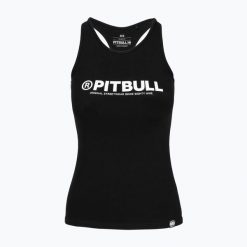 Tank top damski Pitbull R Tank Top. Czarne topy sportowe damskie PITBULL, na lato, m, bez wzorów, z bawełny, bez ramiączek. Za 69.99 zł.