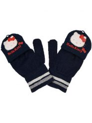 Hello Kitty Rękawiczki "Hello Kitty" w kolorze czarnym rozmiar: onesize. Czarne rękawiczki dziecięce hello kitty, prążkowane, bez ramiączek. Za 25.88 zł.