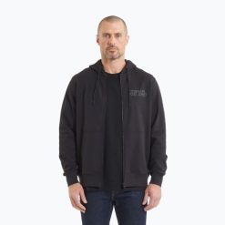 Bluza męska Pitbull Driving Hooded Zip Sweatshirt. Czarne bluzy z kapturem męskie PITBULL, l, z bawełny. Za 199.99 zł.