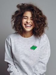 WOOOP Bluza "Hero Mom" w kolorze jasnoszarym rozmiar: M. Szare bluzy bez kaptura damskie Wooop, m, z bawełny. Za 100.99 zł.