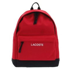 Plecak miejski sportowy dla dorosłych Lacoste. Czerwone plecaki męskie Lacoste, z aplikacjami, z meshu. Za 247.00 zł.