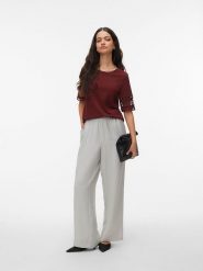 Vero Moda Koszulka w kolorze brązowym rozmiar: XS. Brązowe bluzki damskie Vero Moda, xs, bez wzorów, z bawełny, bez kołnierzyka. Za 60.99 zł.