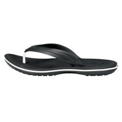 Japonki unisex Crocs Crocband Flip. Czarne klapki damskie Crocs, bez wzorów, z materiału, bez obcasa. Za 229.99 zł.