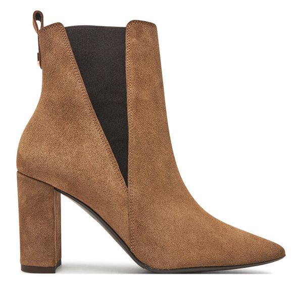 Botki R.Polański. Brązowe botki damskie R.Polański, bez obcasa, na słupku, bez zapięcia. Za 409.99 zł.