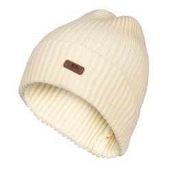 Czapka Unisex Dla Dorosłych Dornan Beanie. Białe czapki męskie Trespass, z aplikacjami, z materiału. Za 34.99 zł.