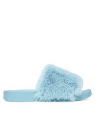 DeeZee Klapki TY013 Niebieski. Niebieskie klapki damskie DeeZee, bez wzorów, z materiału, bez obcasa. Za 79.99 zł.