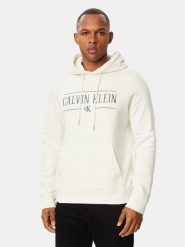 Calvin Klein Jeans Bluza LV04RH238G Kremowy Regular Fit. Białe bluzy bez kaptura męskie Calvin Klein Jeans, m, z bawełny. Za 369.99 zł.