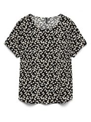 Vero Moda Bluzka w kolorze czarno-białym rozmiar: XL. Białe bluzki damskie Vero Moda, xl, bez wzorów, z wiskozy, bez kołnierzyka, bez ramiączek. Za 56.79 zł.