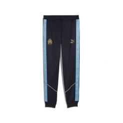 Męskie spodnie Olympique Marsylia KING Anthem PUMA New Navy Luminous Blue. Niebieskie spodnie materiałowe męskie Puma, bez wzorów, retro. Za 329.00 zł.