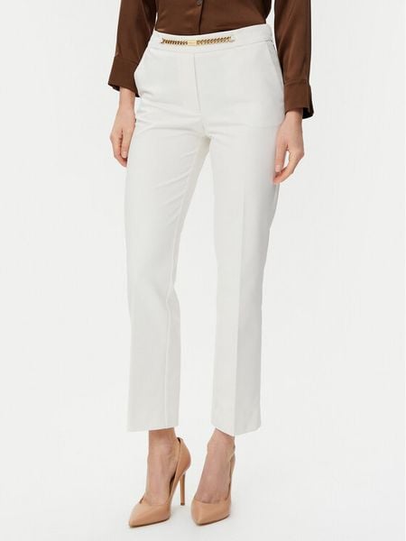 Marciano Guess Spodnie materiałowe 5GGB17 7311A Biały Regular Fit. Białe spodnie materiałowe damskie Marciano Guess, z aplikacjami, z bawełny. Za 389.99 zł.