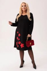 Czarna dresowa sukienka Fiorella - klasyka z nutą kobiecości PLUS SIZE XXL. Czarne sukienki damskie Moda Size Plus Iwanek, na co dzień, plus size, z aplikacjami, z bawełny, eleganckie, bez kołnierzyka, plus size, bez ramiączek, midi, oversize. Za 289.90 zł.