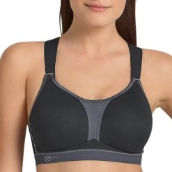 Stanik do biegania dynamiX star Racerback z wysoki poziomem podtrzymywania. Szare biustonosze sportowe damskie ANITA ACTIVE, bez wzorów, z elastanu. Za 363.00 zł.