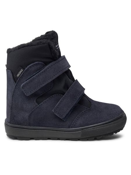 Mrugała Kozaki Iwo 7281/4 Granatowy. Niebieskie buty zimowe chłopięce Mrugała, ze skóry, bez zapięcia. Za 289.99 zł.