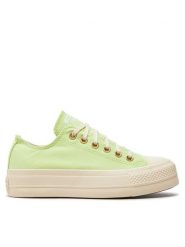 Converse Trampki Chuck Taylor All Star Lift Platform Ox A09913C Zielony. Zielone trampki i tenisówki damskie Converse, bez wzorów, z materiału. Za 249.99 zł.