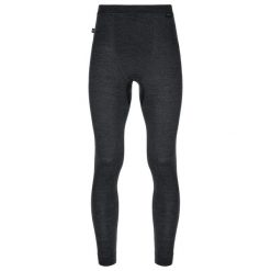 Męskie spodnie termoaktywne z wełny MERINOS Kilpi MAVORA BOTTOM-M. Czarne bielizna termoaktywna męska Kilpi, bez wzorów, z wełny. Za 427.22 zł.
