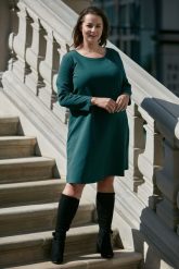 Sukienka Klara w kolorze ciepłego bałtyku XXL OVERSIZE WIOSNA. Sukienki damskie Moda Size Plus Iwanek, na wiosnę, s, bez wzorów, z bawełny, eleganckie, bez kołnierzyka, bez ramiączek, mini, oversize. W wyprzedaży za 149.90 zł.