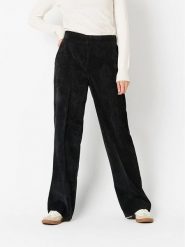 Rosner Spodnie sztruksowe w kolorze antracytowym rozmiar: 42/L32. Czarne spodnie materiałowe damskie Rosner, bez wzorów, ze sztruksu, z podwyższonym stanem. Za 187.99 zł.