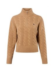 Polo Ralph Lauren sweter z dzianiny z zawartością kaszmiru Kobiety Wełna brązowy, M. Brązowe swetry klasyczne damskie Polo Ralph Lauren, m, z dzianiny, bez kołnierzyka. Za 1,299.95 zł.