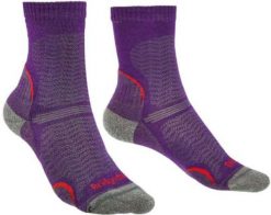 BRIDGEDALE Skarpety damskie HIKE ULTRA LT T2 MERINO 3/4 CREW-S (35-37)-Różowy. Fioletowe skarpetki damskie Bridgedale, bez wzorów, z elastanu. Za 72.35 zł.