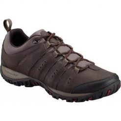 Buty trekkingowe męskie Columbia Woodburn II. Brązowe buty trekkingowe męskie Columbia, z materiału, bez zapięcia, trekkingowe. Za 486.00 zł.
